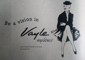 Vayle Nylons Vintage Hosiery Advert 1952